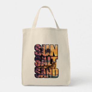 Bolsa Tote Saco de Mão Sol Sal Areia Praia Gato Pôr do Sol