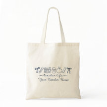 Saco de mão Teacher Life | Presente Fofo para Prof