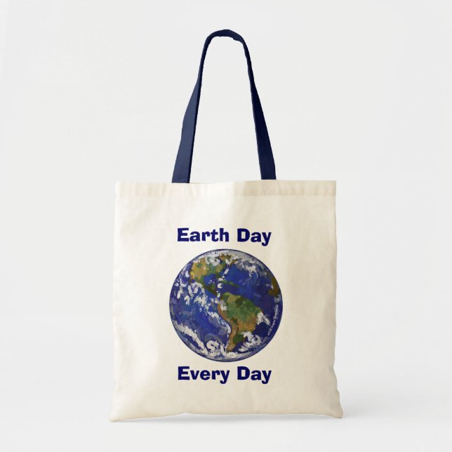 Bolsa Tote Saco de mão Terra no Dia da Terra Todos os Dias (Frente)