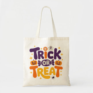 Bolsa Tote Saco de mão Trick or Treat para o Halloween