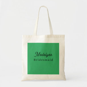 Bolsa Tote Saco de mão verde minimalista moderno para madrinh