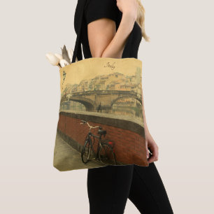 Bolsa Tote Saco de mão Vintage Florença Itália – Ponte Vecchi