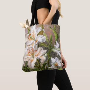 Bolsa Tote Saco de mão White Lilies