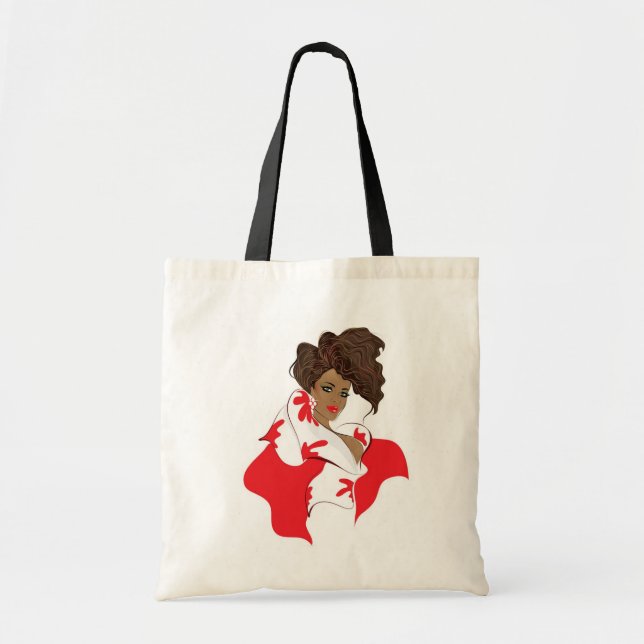 Bolsa Tote Saco de moça africana (Frente)