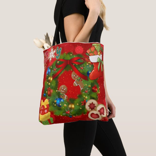 Bolsa Tote Saco de Natal (Close Up)