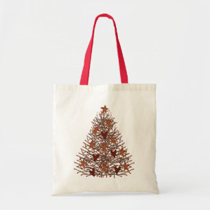 Bolsa Tote Saco de Natal de Árvore de Natal Primitiva