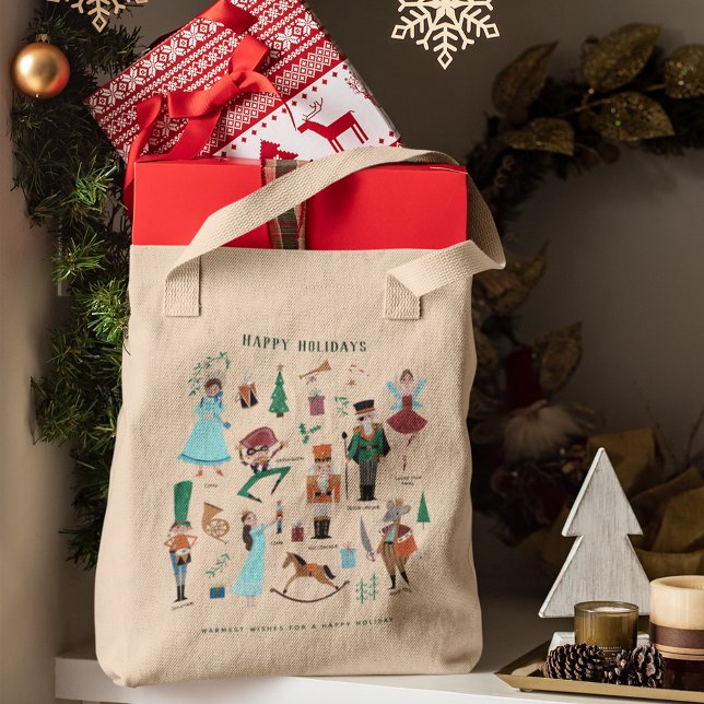 Bolsa Tote Saco de Natal de balé (Criador carregado)