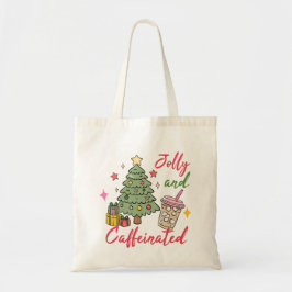 Bolsa Tote Saco de Natal de Café Festivo