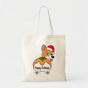 Bolsa Tote Saco de Natal de Corgi