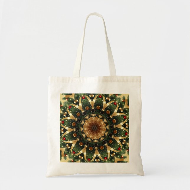 Bolsa Tote Saco de Natal Decorativo de Férias (Frente)