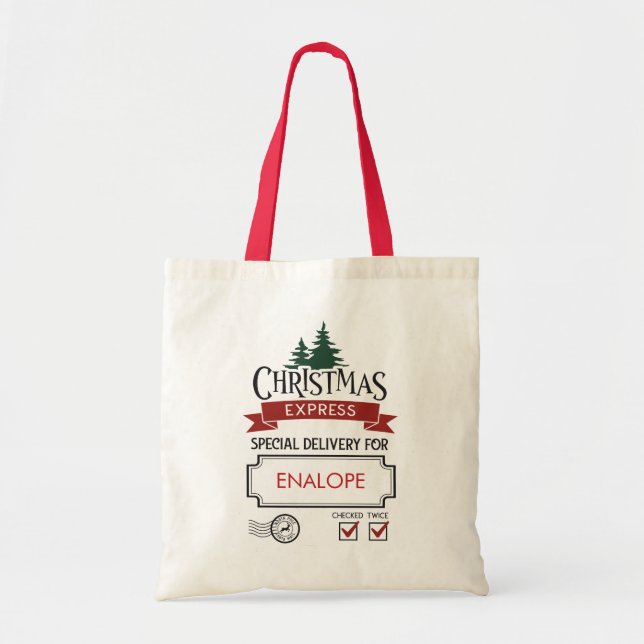 Bolsa Tote Saco de Natal do Papai Noel  (Frente)