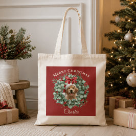 Bolsa Tote Saco de Natal Personalizado para Animais de Estima
