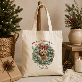 Bolsa Tote Saco de Natal Personalizado para Animais de Estima