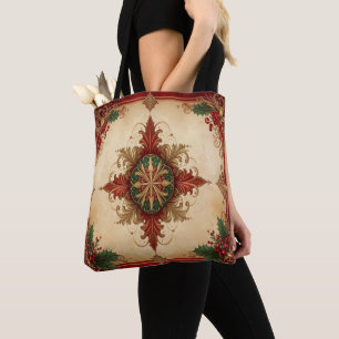 Bolsa Tote Saco de Natal Vermelho Decorativo para Festa