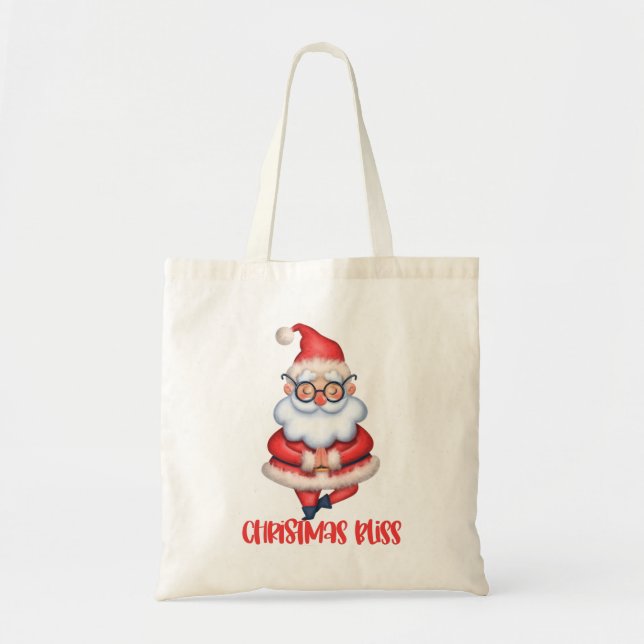 Bolsa Tote Saco de Natal Zen Papai Noel (Frente)