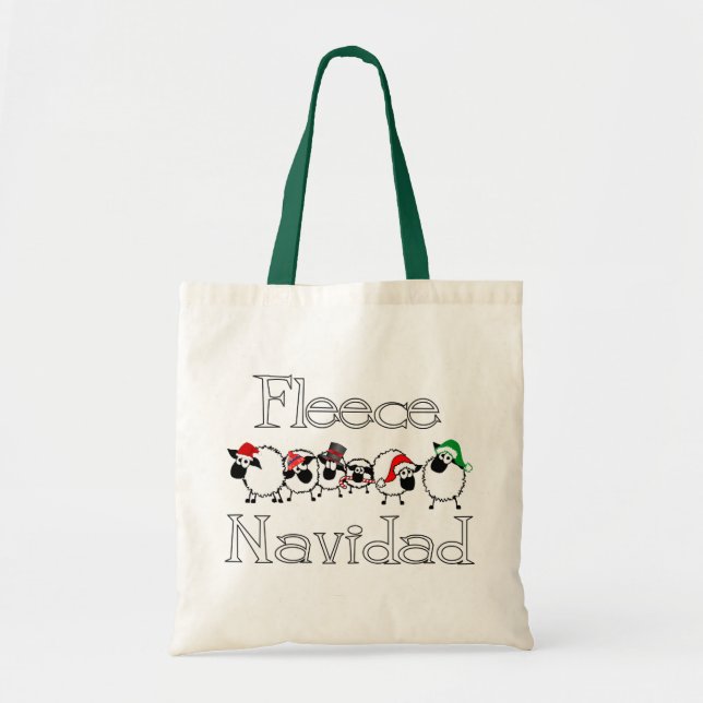 Bolsa Tote Saco de Navidad do velo (Frente)