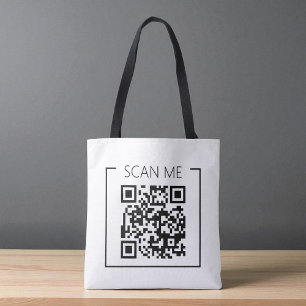 Bolsa Tote Saco de Negócios Minimalista Código QR Scan Me