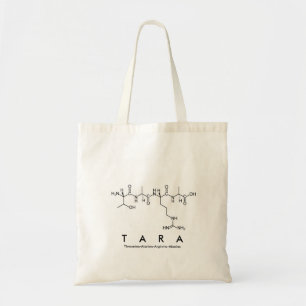 Bolsa Tote Saco de nome de peptídeo Tara