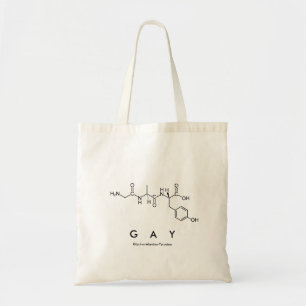 Bolsa Tote saco de nome do peptídeo gay