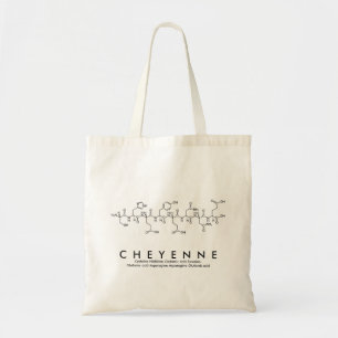 Bolsa Tote Saco de nome peptídeo Cheyenne