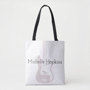 Bolsa Tote saco de notas de música preto personalizado