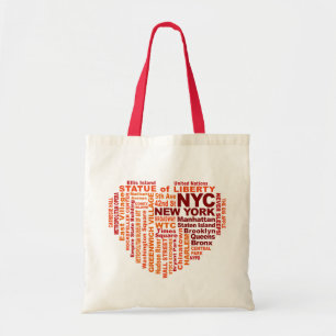 Bolsa Tote Saco de NYC - escolha o estilo & a cor
