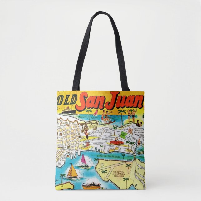 Bolsa Tote Saco de ombro de San Juan Porto Rico (Frente)