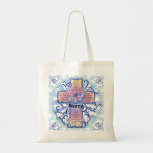 Bolsa Tote Saco de oração da Serenity cruz azul
