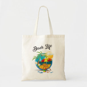 Bolsa Tote Saco de orçamento para vida na praia