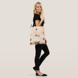 Bolsa Tote Saco de Outono Personalizado com Folhas da Florest