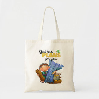 Bolsa Tote Saco de pano de Noah do verso da bíblia
