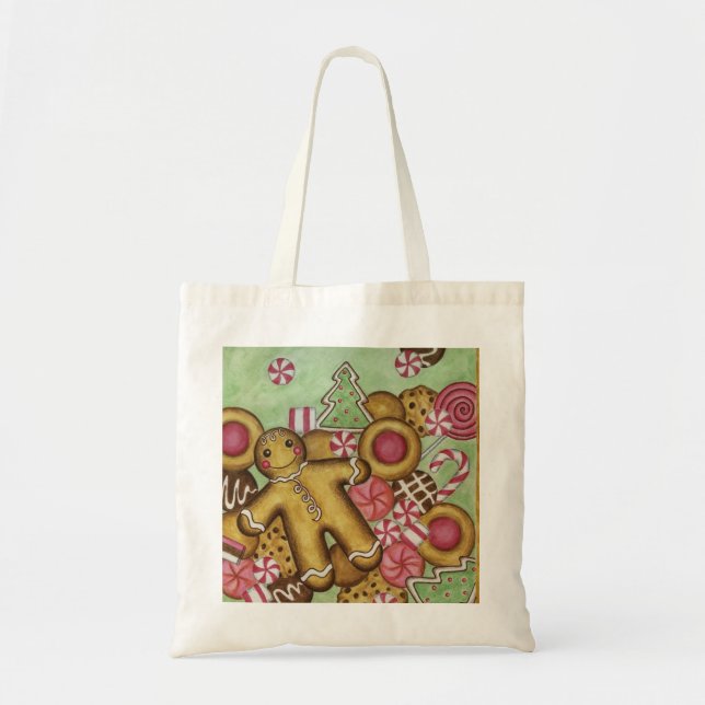 Bolsa Tote Saco de pão de Natal (Frente)