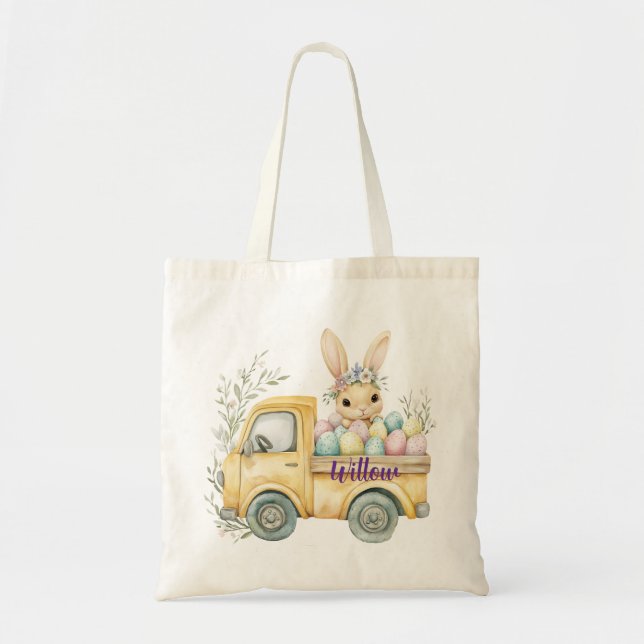 Bolsa Tote Saco de Páscoa Personalizado para Crianças (Frente)