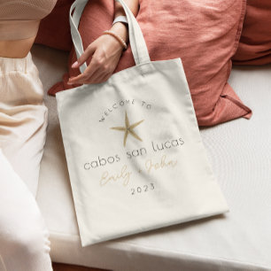 Bolsa Tote saco de peixe estrela de boas-vindas do casamento 