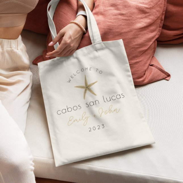 Bolsa Tote saco de peixe estrela de boas-vindas do casamento  (Criador carregado)