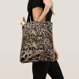 Bolsa Tote Saco de peles de leopardo