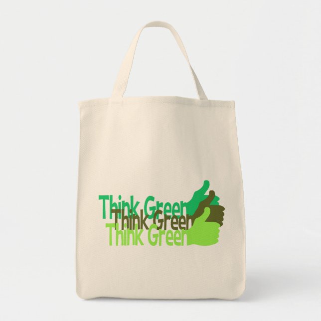 Bolsa Tote Saco de pense verde - escolha estilo e cor (Frente)