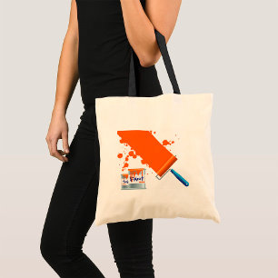 Bolsa Tote Saco de Pintura Laranja de Pintura