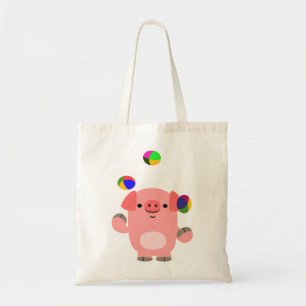 Bolsa Tote Saco de Porco de Desenho Animado Fofo Fazendo Mala