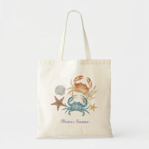 Bolsa Tote Saco de Praia em Aquarela Ocean Treasures