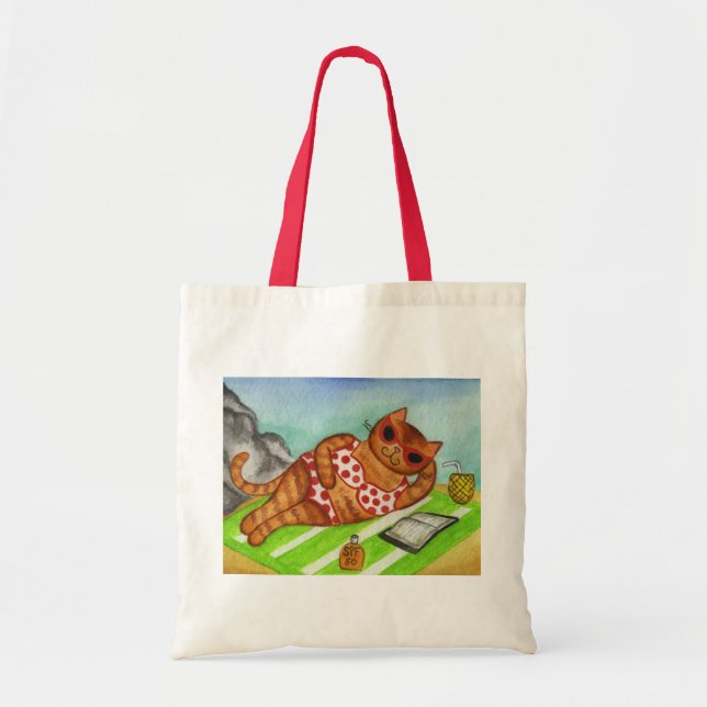 Bolsa Tote Saco de Praia Gatinho (Frente)