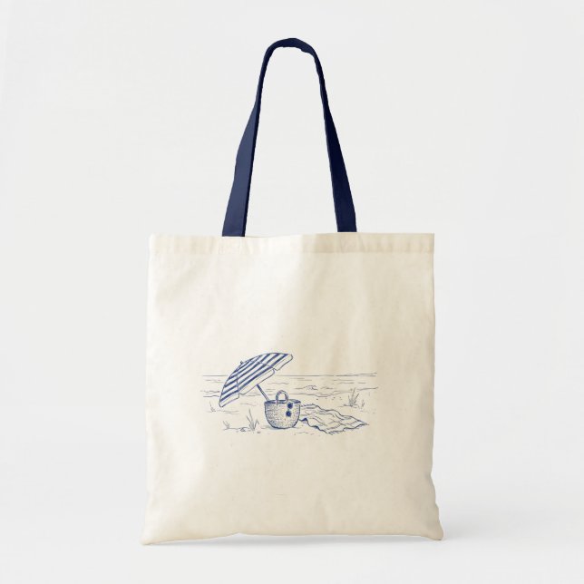 Bolsa Tote Saco de Praia Mediterrâneo (Frente)