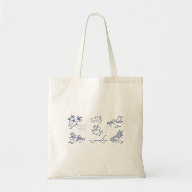 Bolsa Tote Saco de Praia Tropical (Frente)