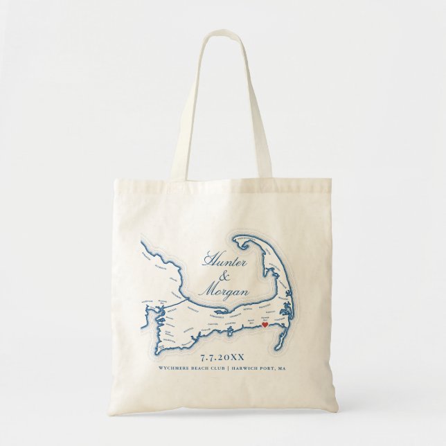 Bolsa Tote Saco de presente de casamento do Wychmere Beach Cl (Frente)