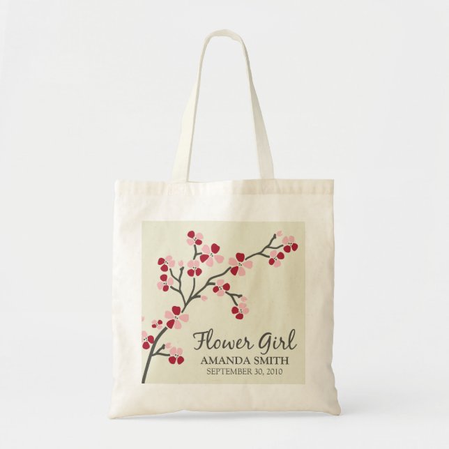 Bolsa Tote Saco de Presente de Festa de casamento de Garota F (Frente)