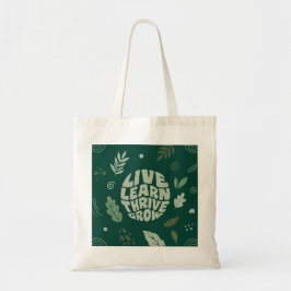 Bolsa Tote Saco de Presente de Tipografia Botânica Inspirador