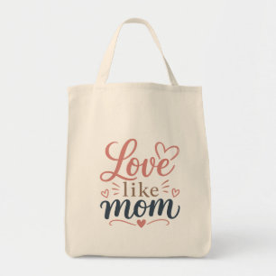 Bolsa Tote Saco de presente para a mamãe, amor como a mamãe,