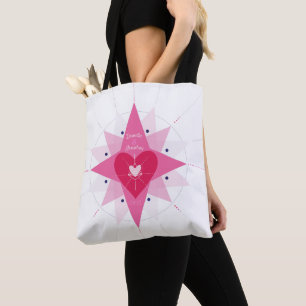 Bolsa Tote Saco de Presente para Despedida de Solteira Coraçã