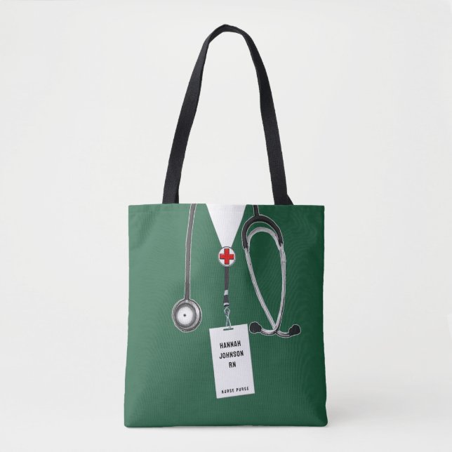 Bolsa Tote Saco de Presente para Enfermeira (Frente)