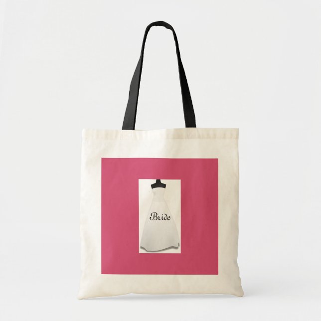 Bolsa Tote Saco de presente para noiva de vestido de noiva (Frente)